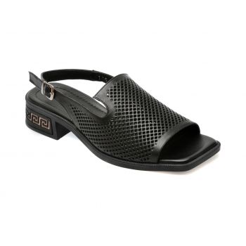 Sandale casual GRYXX negre, 609106, din piele naturala de firma originala
