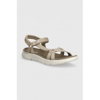 Skechers sandale GO WALK FLEX femei, culoarea bej