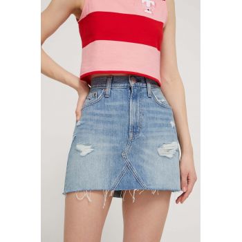 Tommy Jeans fusta jeans mini, creion