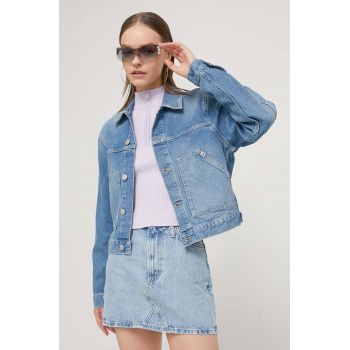 Tommy Jeans geacă din denim femei, de tranziție DW0DW17655