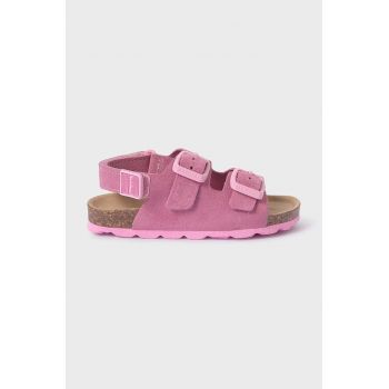 Mayoral sandale din piele intoarsa pentru copii culoarea roz ieftine