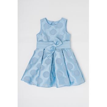 Rochie din jaquard cu funda