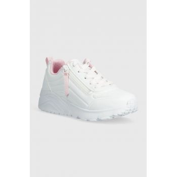 Skechers sneakers pentru copii UNO LITE EASY ZIP culoarea alb