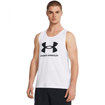 Tricou barbati Under Armour Sportstyle Logo Tank 1382883-100 de firma original