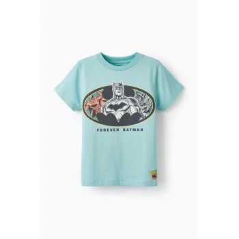 zippy tricou de bumbac pentru copii culoarea turcoaz, cu imprimeu