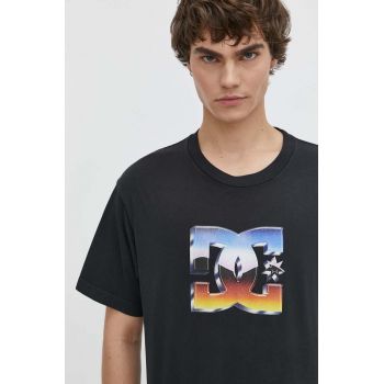 DC tricou din bumbac barbati, culoarea negru, cu imprimeu, ADYZT05355 ieftin