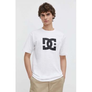 DC tricou din bumbac Star barbati, culoarea alb, cu imprimeu, ADYZT05373 ieftin
