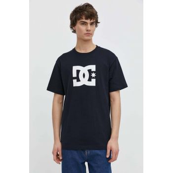 DC tricou din bumbac Star barbati, culoarea albastru marin, cu imprimeu, ADYZT05373