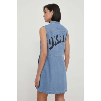 Dkny rochie jeans mini, evazati, D2A4BX52