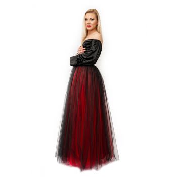 Fusta Tulle Lunga Alice In Doua Culori By Malika Fashion ieftina