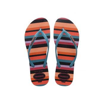 Havaianas slapi SLIM PATCHWORK femei, cu toc plat, 4148944.9659 ieftini