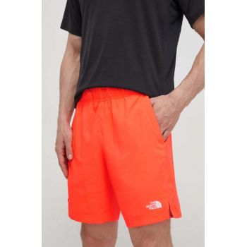 The North Face pantaloni scurti sport barbati, culoarea portocaliu, NF0A3O1BQI41