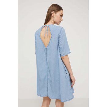 Tommy Jeans rochie din bumbac mini, evazati