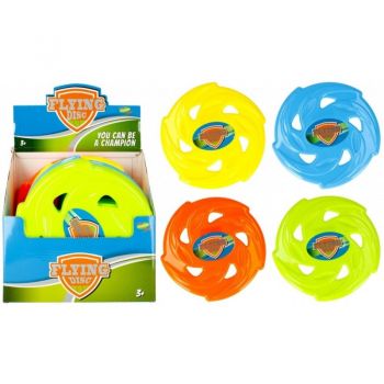 Disc Frisbee zburator plastic,diverse culori,24 cm