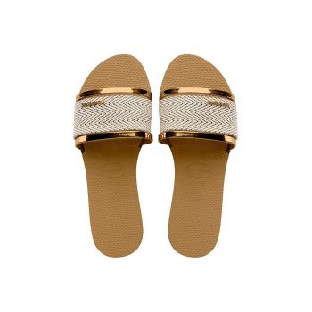 Havaianas papuci YOU TRANCOSO PREMIUM femei, culoarea auriu, 4146063.1856