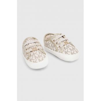 Michael Kors pantofi pentru bebelusi culoarea auriu de firma original