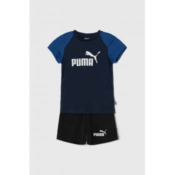 Puma compleu copii Short Polyester Set B culoarea albastru marin ieftin