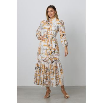 Rochie Iulia Galben Multi