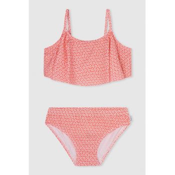 Costum de baie in doua piese cu model grafic