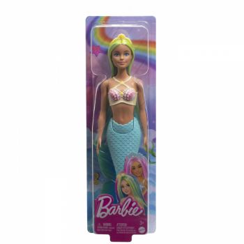 Barbie Dreamtropia Papusa Sirena Cu Corest Galben Si Coada Portocalie de firma original