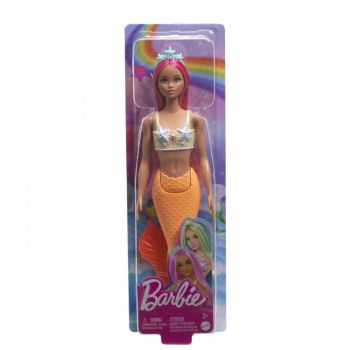 Barbie Dreamtropia Papusa Sirena Cu Parul Roz Si Coada Portocalie de firma original