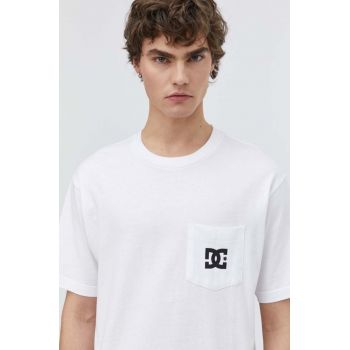 DC tricou din bumbac barbati, culoarea alb, cu imprimeu, ADYZT05377