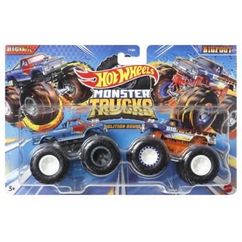 Hot Wheels Monster Truck Set 2 Masini Scara 1 La 64 Bigbite Si Bigfoot