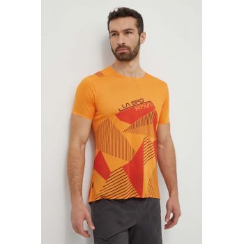 LA Sportiva tricou sport Comp culoarea portocaliu, cu imprimeu, F38102322 de firma original