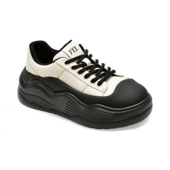 Pantofi sport GRYXX alb-negru, 1076, din piele naturala de firma originala