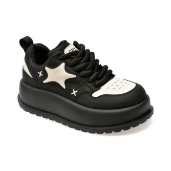 Pantofi sport GRYXX alb-negru, 3A711A, din piele naturala de firma originala