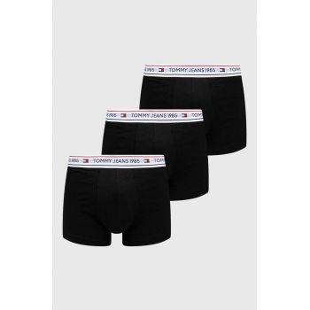 Tommy Jeans boxeri 3-pack bărbați, culoarea negru UM0UM03160