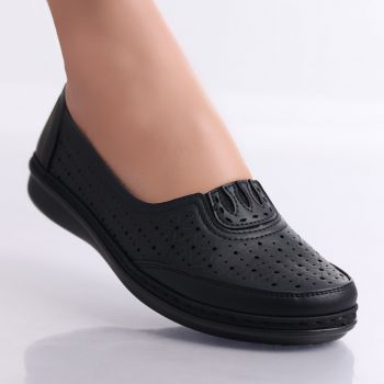 Pantofi dama casual Negri din Piele Ecologica Aluran