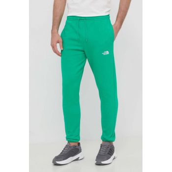 The North Face pantaloni de trening culoarea verde, neted, NF0A7ZJBPO81 de firma originali