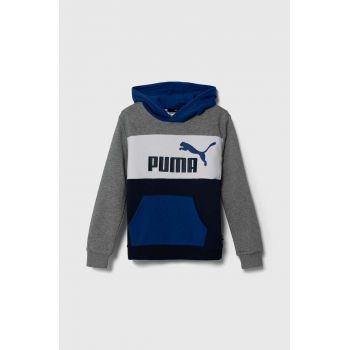 Puma bluza copii ESS BLOCK TR B cu glugă, modelator