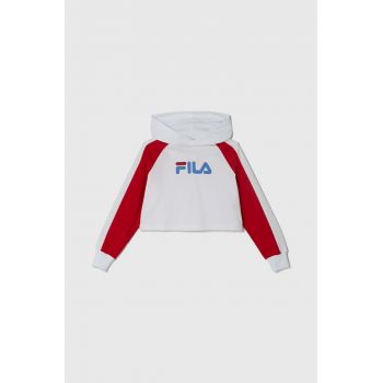 Fila bluza copii LALENDORF culoarea alb, cu glugă, modelator ieftina