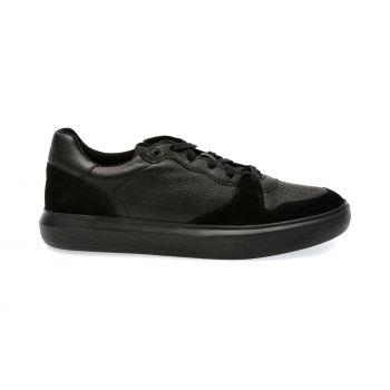 Pantofi casual GEOX negri, U455WB, din piele naturala de firma originali