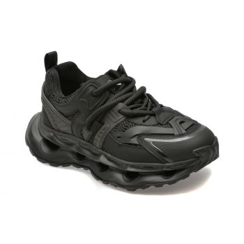 Pantofi sport GRYXX negri, 68010, din piele ecologica la reducere