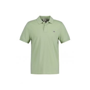 Tricou polo din bumbac pique Shield