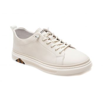 Pantofi casual GRYXX albi, 300010, din piele naturala de firma originali