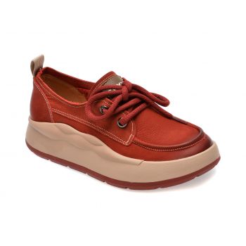 Pantofi casual GRYXX rosii, 63656, din piele naturala la reducere
