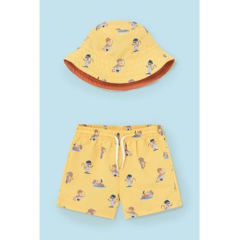 Palarie bucket reversibila si pantaloni scurti de baie