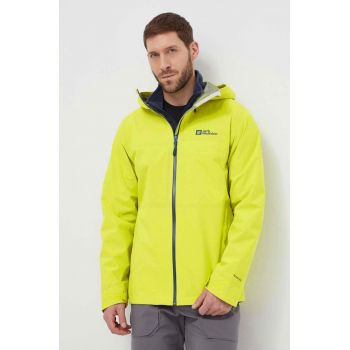 Jack Wolfskin jacheta de exterior Highest Peak 3L culoarea galben, 1115134