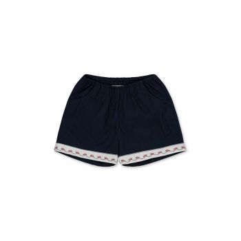 Konges Sløjd pantaloni scurți din bumbac pentru copii culoarea albastru marin, cu imprimeu