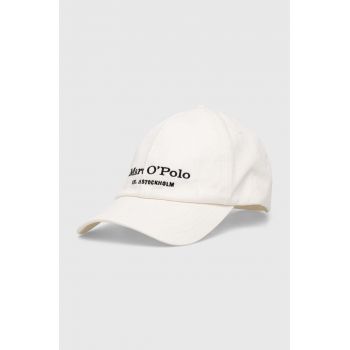 Marc O'Polo șapcă de baseball din bumbac culoarea alb, cu imprimeu ieftina