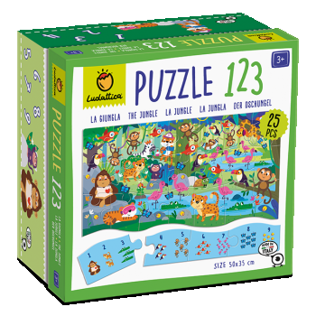 Puzzle 123 - Jungla, Ludattica, 3 ani+