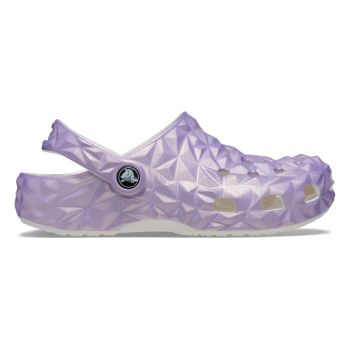 Saboti Crocs Classic Iridescent Geometric Clog Kids Alb - White de firma originali