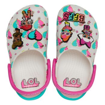 Saboti Crocs Classic Toddler LOL Surprise BFF Clog Alb - White