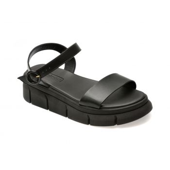 Sandale casual MOLECA negre, 5483102, din piele ecologica de firma originala