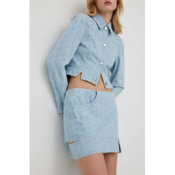 Stine Goya fustă din denim mini, drept SG5671