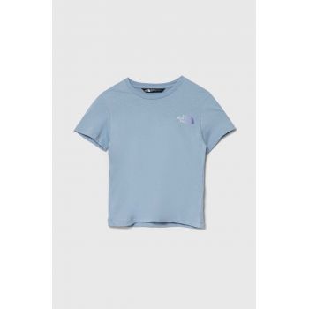 The North Face tricou de bumbac pentru copii RELAXED GRAPHIC TEE 2 culoarea turcoaz de firma original